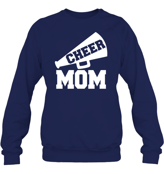 Cheer Mom With Megaphone Unisex Fleece Pullover Sweatshirt