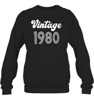 1980 Retro Vintage Birth Year Blast Unisex Fleece Pullover Sweatshirt