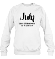 July Birthday Month Unisex Fleece Pullover Sweatshirt