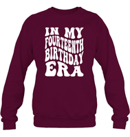 In My Fourteenth Birthday Era Birthday Shirt Unisex Fleece Pullover Sweatshirt