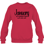 January Birthday Month Unisex Fleece Pullover Sweatshirt