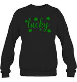 Lucky St Patrick's Day Shirt Unisex Fleece Pullover Sweatshirt