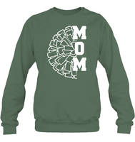 Cheer Mom With Pom Pom Unisex Fleece Pullover Sweatshirt