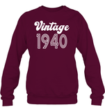 1940 Retro Vintage Birth Year Blast Unisex Fleece Pullover Sweatshirt