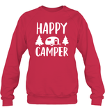 Happy Camper Unisex Fleece Pullover Sweatshirt