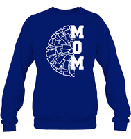 Cheer Mom With Pom Pom Unisex Fleece Pullover Sweatshirt