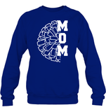 Cheer Mom With Pom Pom Unisex Fleece Pullover Sweatshirt