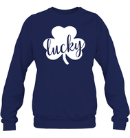 Lucky St Patrick's Day Shirt Unisex Fleece Pullover Sweatshirt