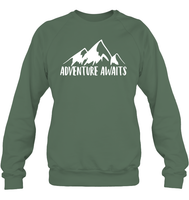 Adventure Awaits Unisex Fleece Pullover Sweatshirt