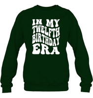 In My Twelfth Birthday Era Birthday Shirt Unisex Fleece Pullover Sweatshirt