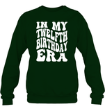 In My Twelfth Birthday Era Birthday Shirt Unisex Fleece Pullover Sweatshirt
