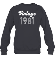 1981 Retro Vintage Birth Year Blast Unisex Fleece Pullover Sweatshirt