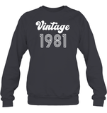 1981 Retro Vintage Birth Year Blast Unisex Fleece Pullover Sweatshirt