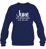 June Birthday Month Unisex Fleece Pullover Sweatshirt