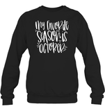 My Favorite Season Is October Shirt – Celebrate Spooky Season in Style Unisex Fleece Pullover Sweatshirt