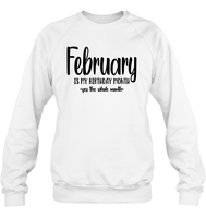 February Birthday Month Unisex Fleece Pullover Sweatshirt