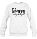 February Birthday Month Unisex Fleece Pullover Sweatshirt