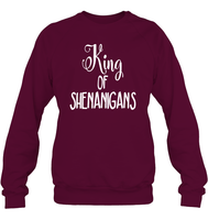 King of Shenanigans St Patrick's Day Shirt Unisex Fleece Pullover Sweatshirt