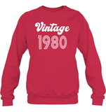 1980 Retro Vintage Birth Year Blast Unisex Fleece Pullover Sweatshirt