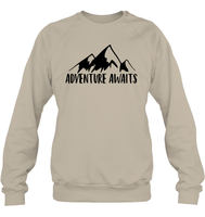 Adventure Awaits Unisex Fleece Pullover Sweatshirt