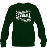 Baseball Dad Shirt Unisex Fleece Pullover Sweatshirt With Baseball Stripes
