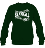 Baseball Dad Shirt Unisex Fleece Pullover Sweatshirt With Baseball Stripes