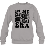 In My Eleventh Birthday Era Birthday Shirt Unisex Fleece Pullover Sweatshirt