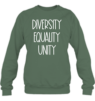 Diversity Equality Unity Shirt Unisex Fleece Pullover Sweatshirt