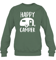 Happy Camper Unisex Fleece Pullover Sweatshirt
