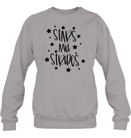 Stars And Stripes 4th Of July Shirt Unisex Fleece Pullover Sweatshirt