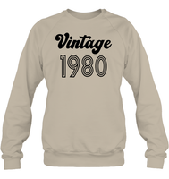 1980 Retro Vintage Birth Year Blast Unisex Fleece Pullover Sweatshirt