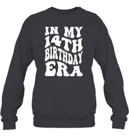 In My 14th Birthday Era Birthday Shirt Unisex Fleece Pullover Sweatshirt