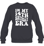 In My 14th Birthday Era Birthday Shirt Unisex Fleece Pullover Sweatshirt