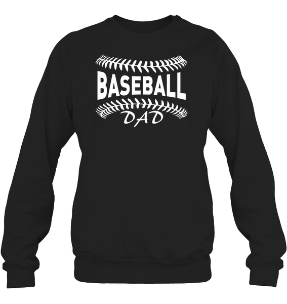 Baseball Dad Shirt Unisex Fleece Pullover Sweatshirt With Baseball Stripes