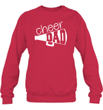 Cheer Dad With Megaphone Unisex Fleece Pullover Sweatshirt