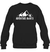 Adventure Awaits Unisex Fleece Pullover Sweatshirt