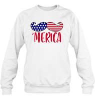 Merica Flag Mushache 4th Of July Shirt Unisex Short Sleeve, Long Sleeve, Hoodies, Sweatshirt