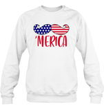 Merica Flag Mushache 4th Of July Shirt Unisex Short Sleeve, Long Sleeve, Hoodies, Sweatshirt