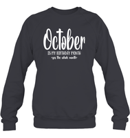 October Birthday Month Unisex Fleece Pullover Sweatshirt