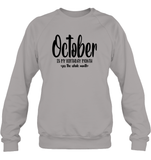 October Birthday Month Unisex Fleece Pullover Sweatshirt
