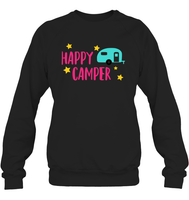 Happy Camper Unisex Fleece Pullover Sweatshirt
