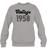1958 Retro Vintage Birth Year Blast Unisex Fleece Pullover Sweatshirt