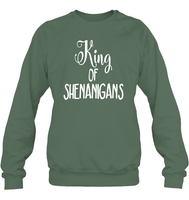 King of Shenanigans St Patrick's Day Shirt Unisex Fleece Pullover Sweatshirt