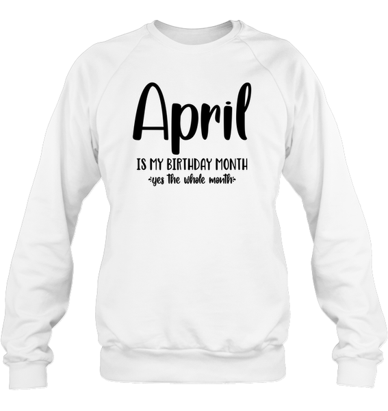 April Birthday Month Unisex Fleece Pullover Sweatshirt