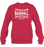 Baseball Dad Shirt Unisex Fleece Pullover Sweatshirt With Baseball Stripes
