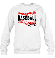 Baseball Dad Shirt, Long Sleeve, Hoodie, and Sweatshirt With Baseball Stripes