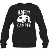 Happy Camper Unisex Fleece Pullover Sweatshirt