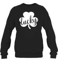 Lucky St Patrick's Day Shirt Unisex Fleece Pullover Sweatshirt