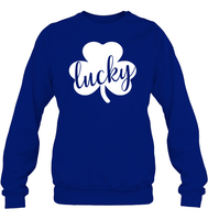 Lucky St Patrick's Day Shirt Unisex Fleece Pullover Sweatshirt