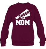 Cheer Mom With Megaphone Unisex Fleece Pullover Sweatshirt